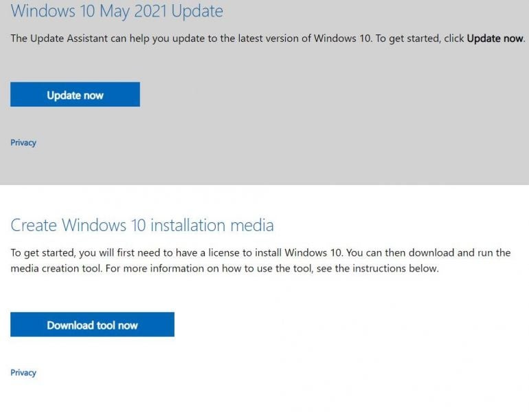 Update to the latest version of Windows 10 from the download page.