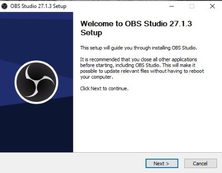 Welcome to OBS Studio Setup wizard