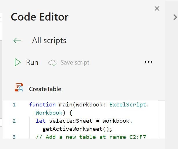 View the code in an editing window.