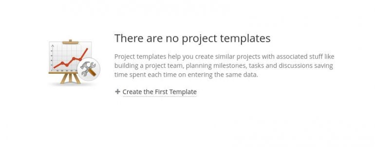 Creating your first project template in ONLYOFFICE Projects.