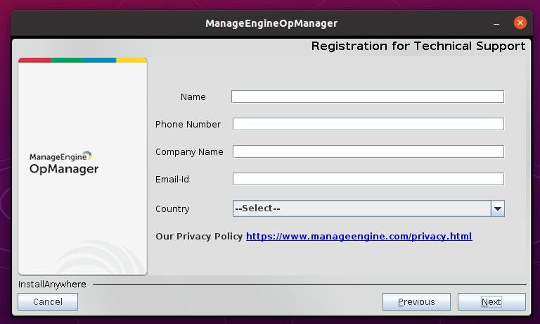 Registering for OpeManager isn't optional.