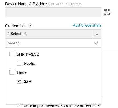 Select the new credentials profile to be associated with the device.
