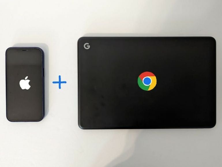 Image of an iPhone and a Chromebook