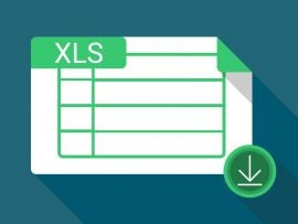 vector of XLS icon with landscape design . spreadsheet format file with download button. digital sheet. data processing application.