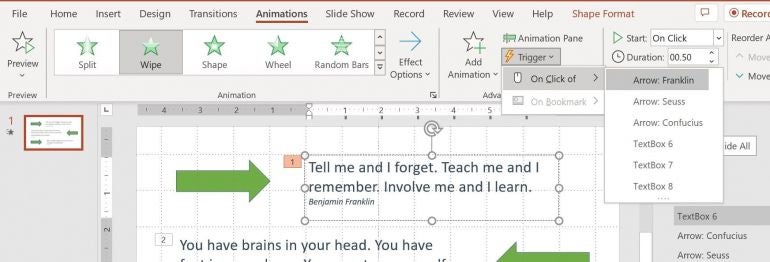 How to use triggers to control what happens next in PowerPoint |  TechRepublic