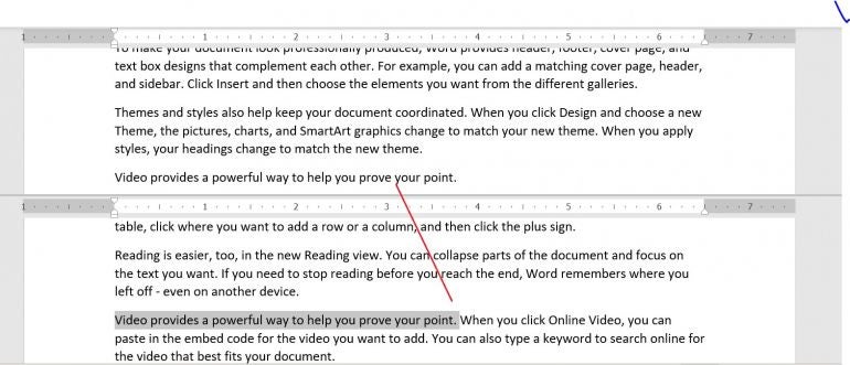 With two windows in Word, you can easily work in two different areas of the same document.