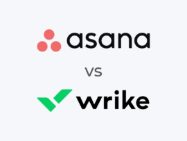 The Wrike and Asana logos with "vs" between them.