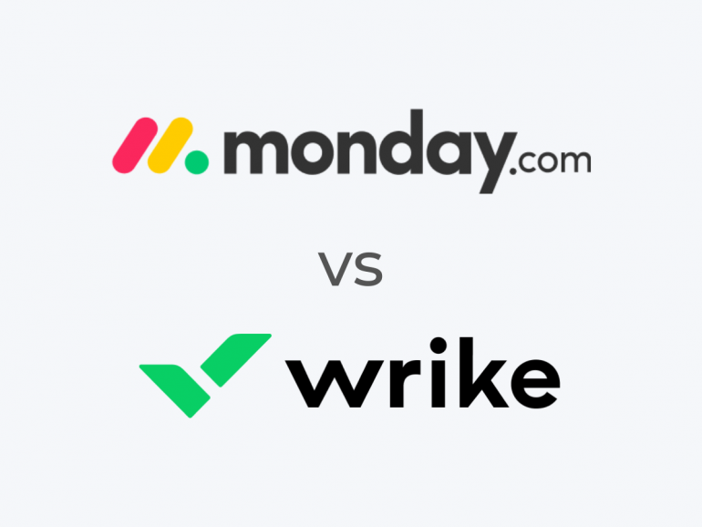 The monday and Wrike logos.