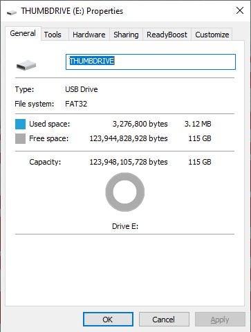 Connecting the reformatted drive to a Windows system.