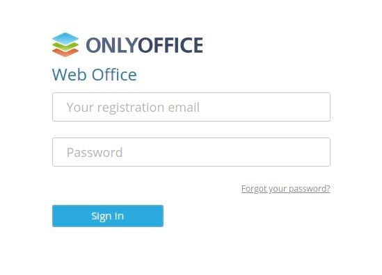 Log into your ONLYOFFICE Community Edition account.