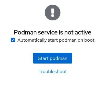The Podman daemon is not running on our server.