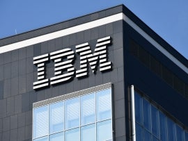 A picture of a building with the IBM logo.