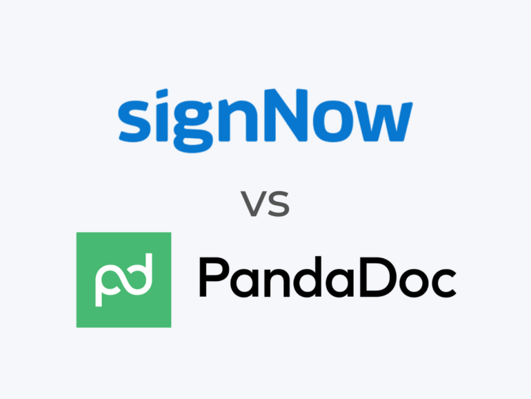 The signNow and PandaDoc logos.