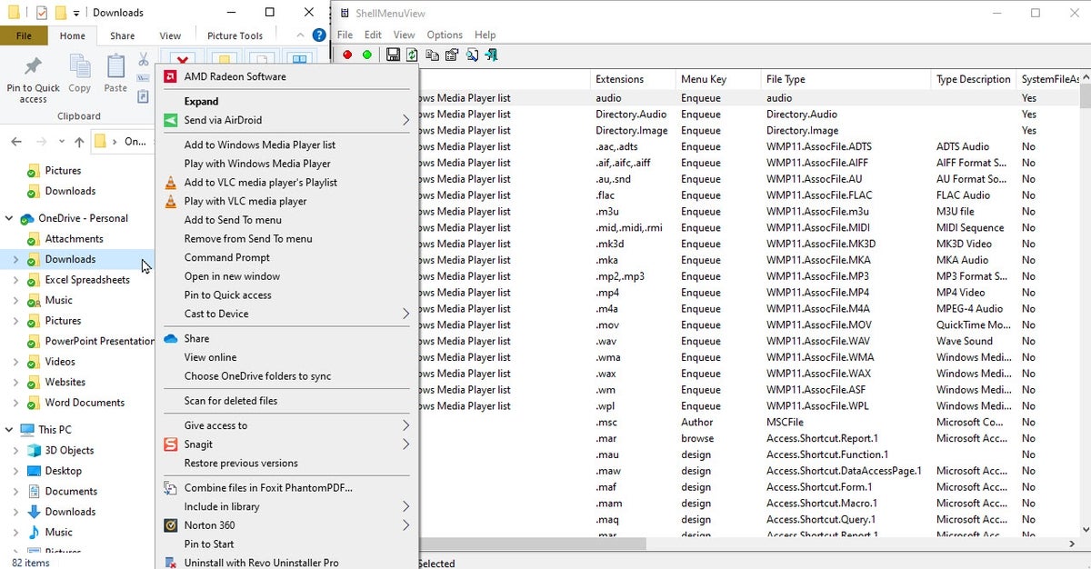 Figure C How to edit right-click context menu Windows 10 File Explorer.