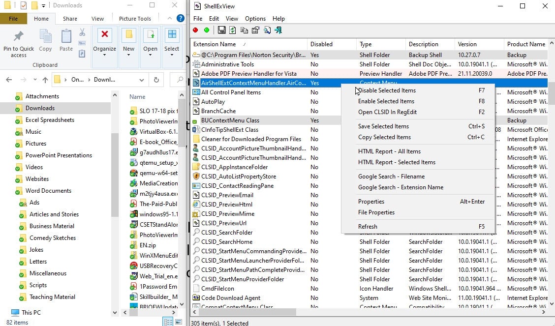 Figure F How to edit right-click context menu Windows 10 File Explorer.