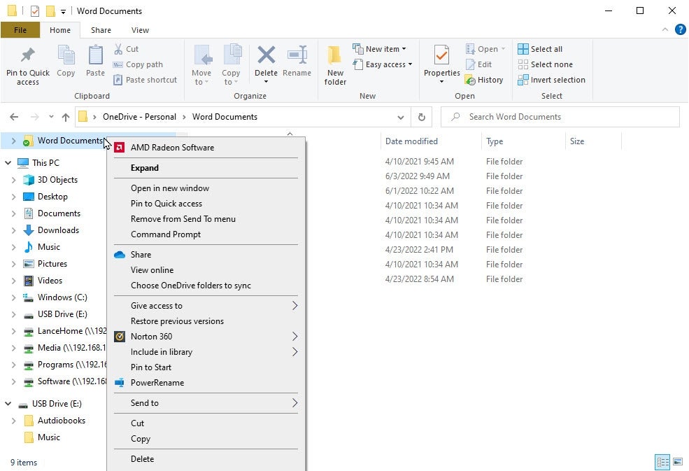 Figure G How to edit right-click context menu Windows 10 File Explorer.