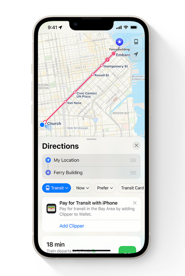 Apple iOS 16 new Maps app display