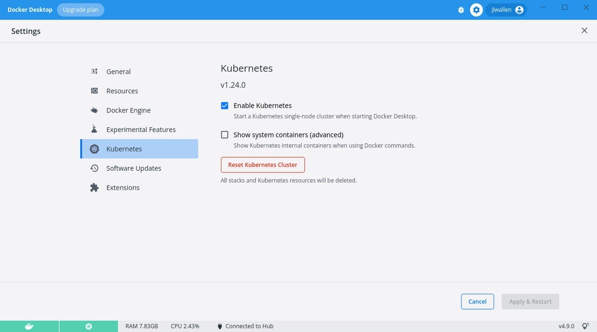 Enable Kubernetes support in Docker desktop. 