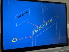 full page image for Google Sites on a laptop