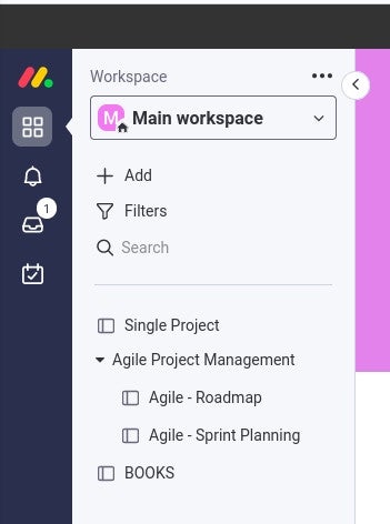 monday work management workspace menu