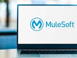 Laptop featuring MuleSoft Logo.