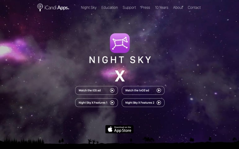 The Night Sky app.