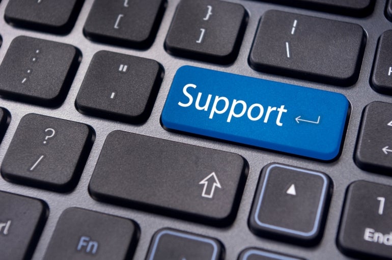 online support concepts, message on keyboard key