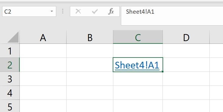 hyperlinked shortcut in Excel
