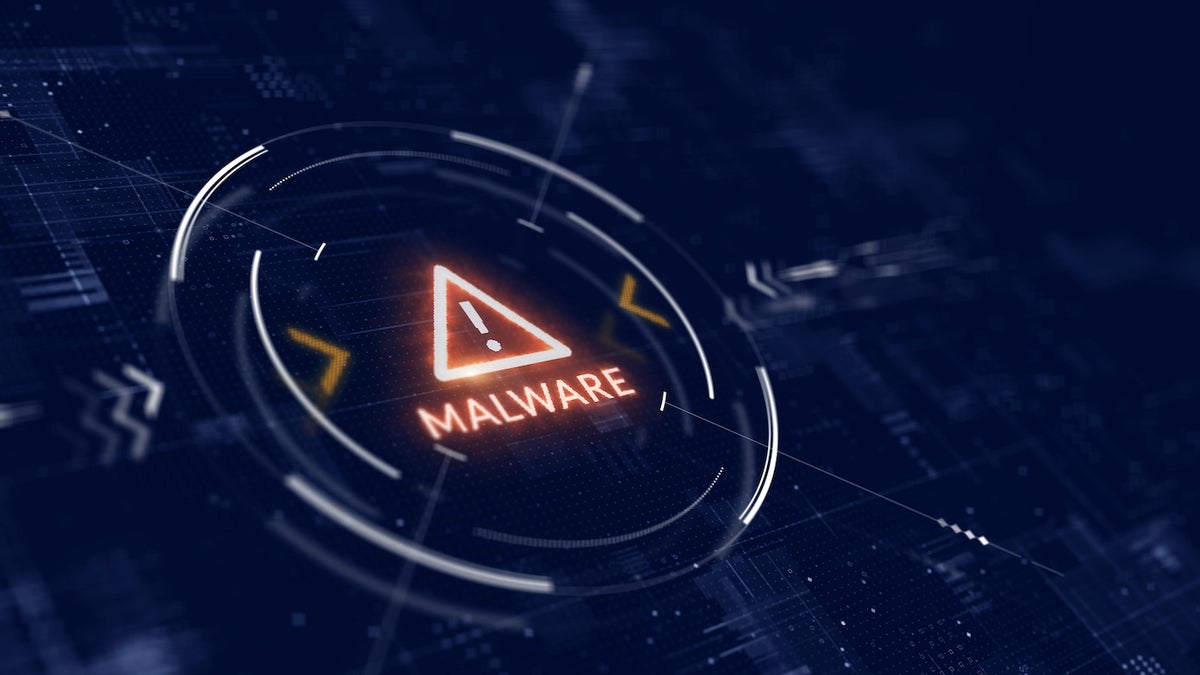 Detecting of a malware. Virus, system hack, cyber attack, malware concept. 3d rendering.