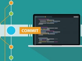 git commit command programming technology code repository online cloud