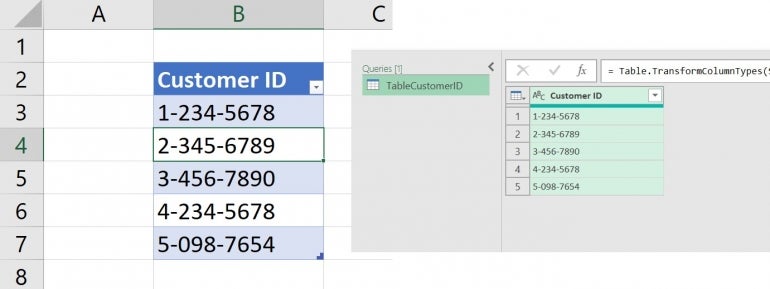 Как извлечь данные с разделителями с помощью Excel Power Query