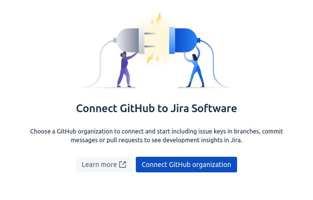 The next step is to connect to a GitHub organization.