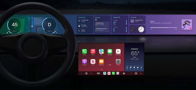 CarPlay in iOS 16 and compatible vehicles will allow the iPhone to display on all screens in the vehicle and control vehicle-specific tasks like climate control.