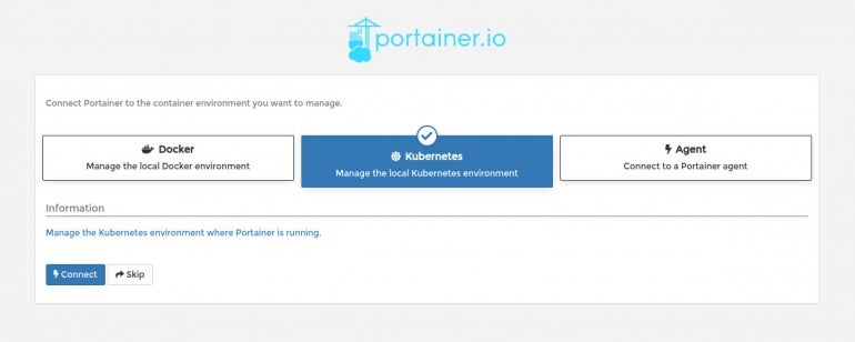 The Super Container OS Portainer instance is ready to go.