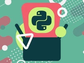 python symbol on a computer screen.