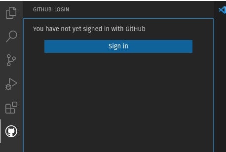 Github login in VS Code