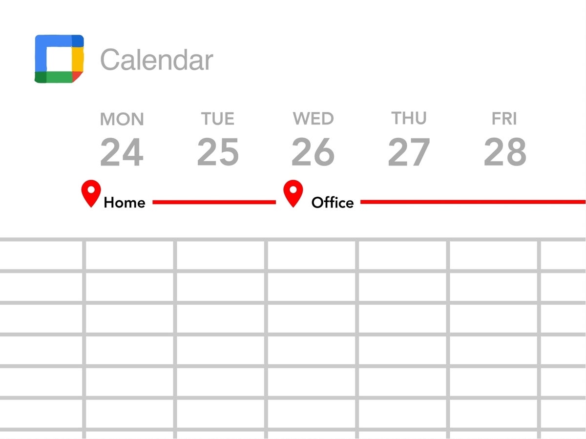 Google Calendar Working and Location statuses