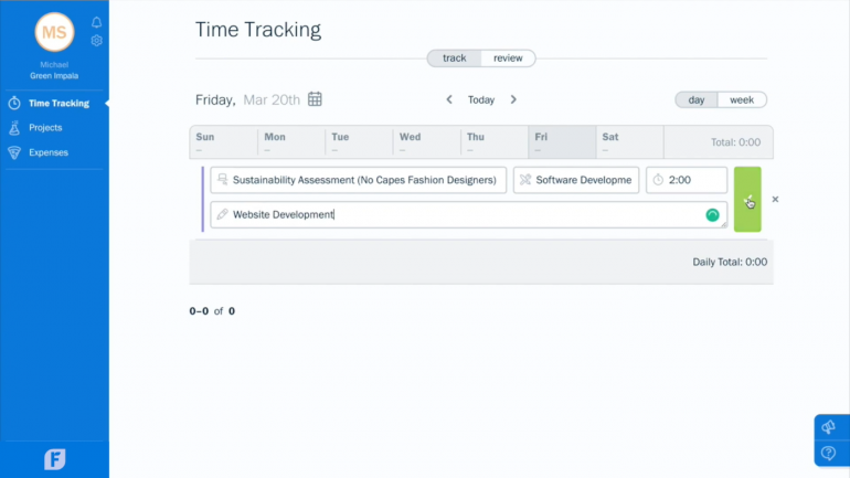 Users can develop invoices based on time logs that are automatically added from the FreshBooks Time Tracking system.