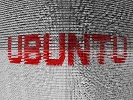 UBUNTU in the form of binary code, 3D illustration