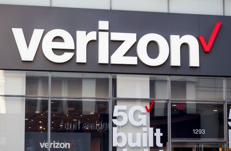 New York, New York, USA - October 1, 2019: A Verizon store in midtown Manhattan featuring 5G signage.