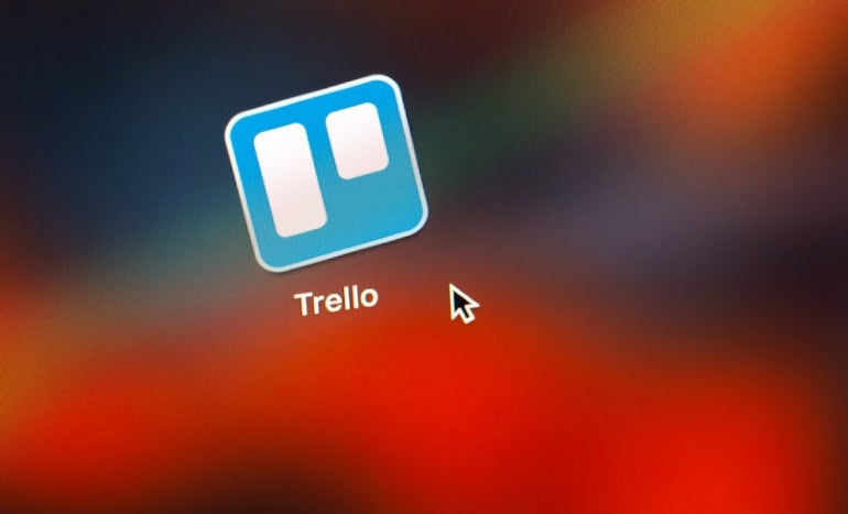 Trello logo app on the screen notebook closeup. Trello is a cloud-based project management software for small teams. Moscow, Russia - July 28, 2020