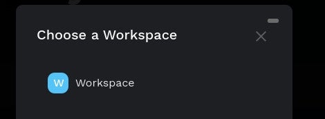 The Taskade Workspace selector.