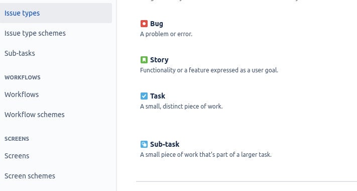 The Issues page in Jira contains access to Workflows.