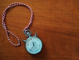 A time tracking stopwatch.