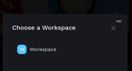 Select the workspace where the Get Things Done template will reside.