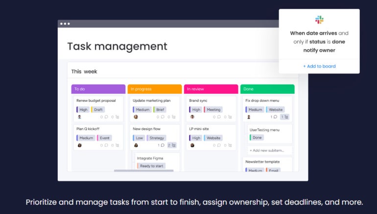 monday work management task management feature.