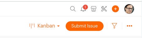 The Submit Issue button in Zoho Projects.