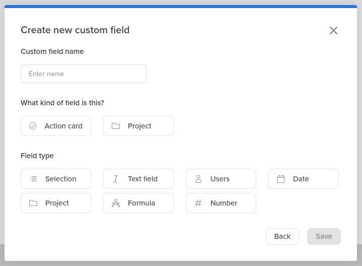 Creating your new Custom Field.