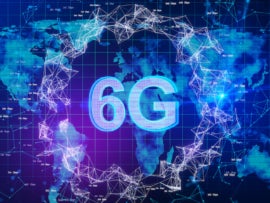 6g written over the world with connections all around it.