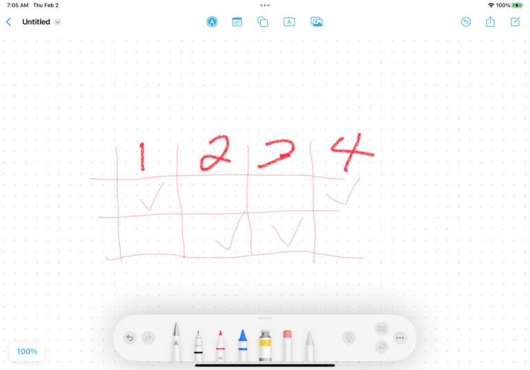 Choose the tool you wish to use, select a color and then draw on the screen.